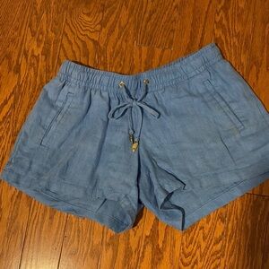Lilly Pulitzer Blue Cargo Shorts with Elastic Waistband